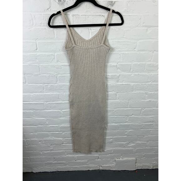 7 For All Mankind Women's Ribbed Knit Midi Tank Dress Sleeveless Gray Size XS - Picture 2 of 4